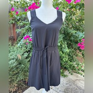 Athleta Savannah Strap Mini Athletic Tie Waist Dress Black‎ Size XS NEW